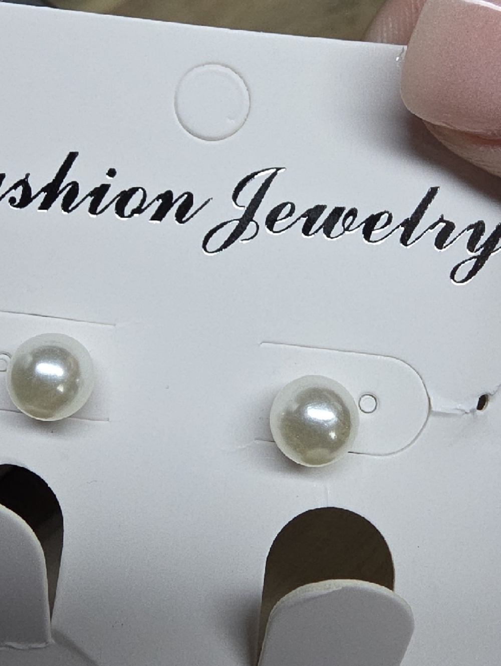 Fashion Jewelry White Pearl Necklace & Bracelet Set with Crystal Accent - Picture 7 of 9
